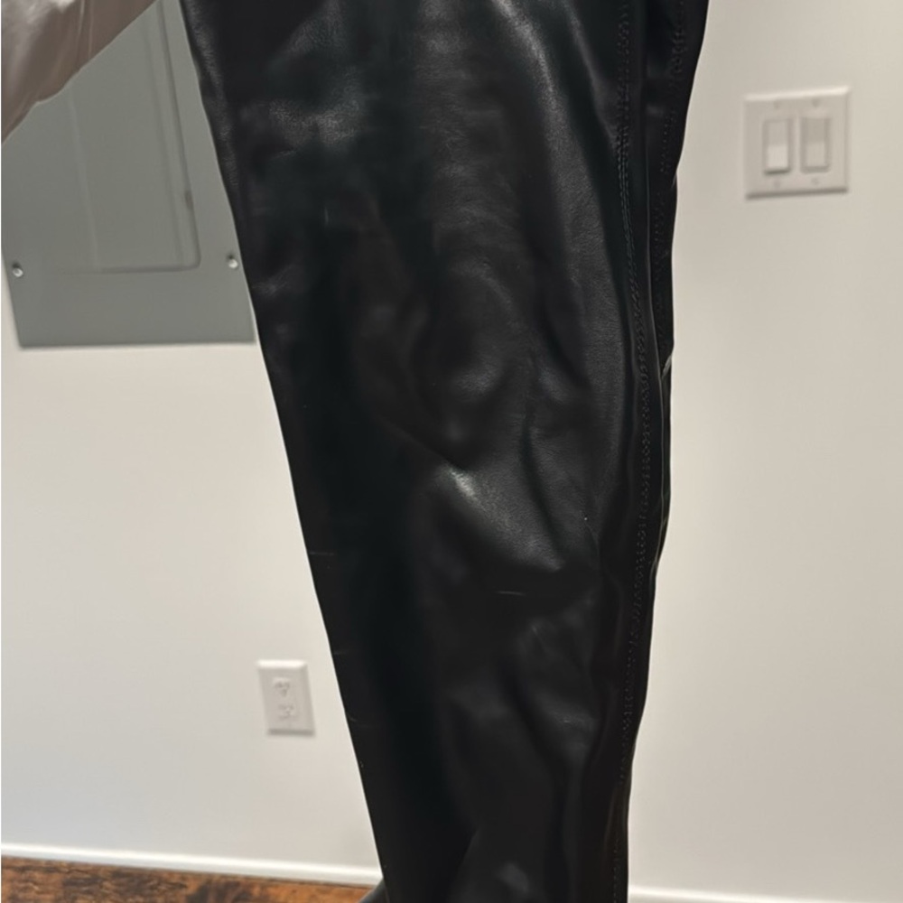 Zara Over the Knee Lug Sole Boots, Vegan Leather